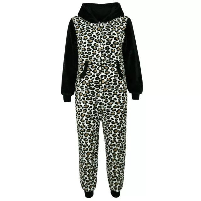 KIDS GIRLS BOYS SOFT & FLUFFY ANIMAL LEOPARD A2Z Onesie One Piece FANCYDRESS2-13