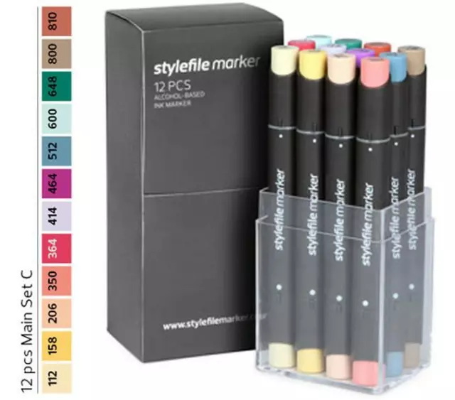 Stylefile Marqueur Graphique 12er Ensemble C Box Design Marker Graffiti 12