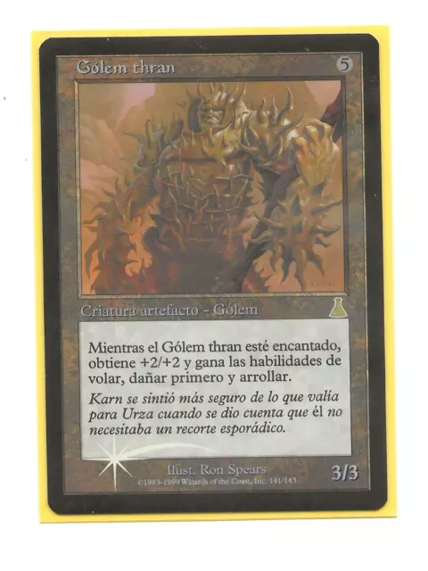 GOLEM THRAN DESTINO URZA FOIL Spanish MTG EX / LP Urza's Destiny