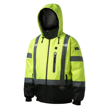 PIONEER V1210160U-3XL Hi-Vis, Waterproof, Nano Tech Heated Safety Bomber