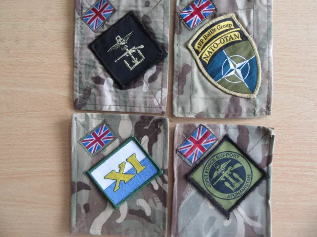 Badged MTP B/panels. Commando, NATO, Afghan etc.  Job lot x 4
