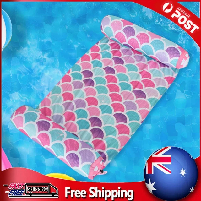 Floating Inflatable Hammock Bed Foldable Water Recliner Mats PVC for Summer Pool