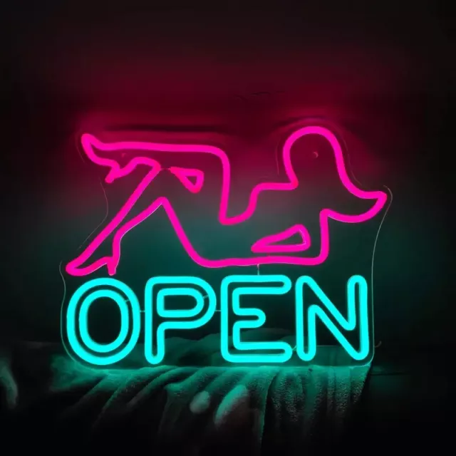 OPEN Neon Sign Light LED USB Powered For: Bar, Club, Decorative Wall Mounted