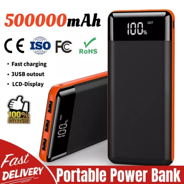 500000mAh Powerbank Externer Batterie 3 USB Ladegerät ZusatzAkku Für Alle Handy 2