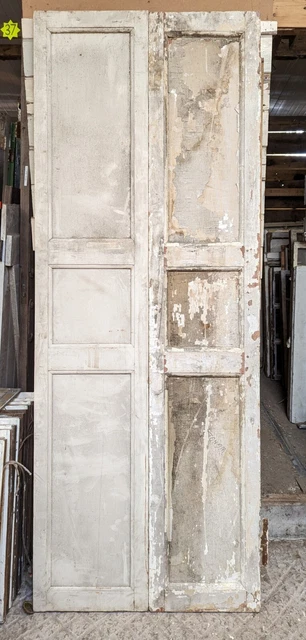 A Pair Tall Reclaimed Victorian Pine Cupboard /Larder Doors / Shutters Cs0117