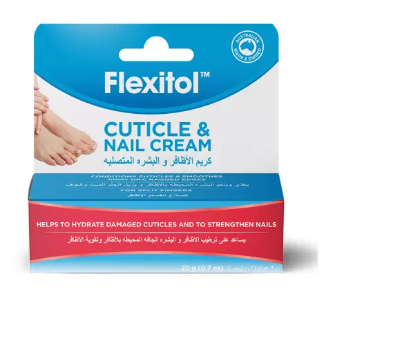 Flexitol Cuticle & Nail Cream &Conditions &Smoothes Away Day, Raggen Edges 20g