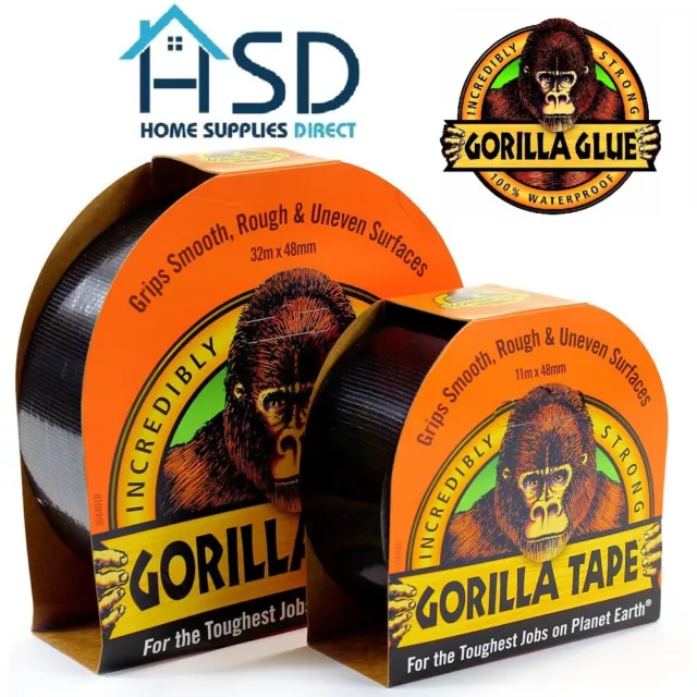 Gorilla Tape Black Tough Thick Strong Gaffa Weather Resistant Duct Repair Gaffer