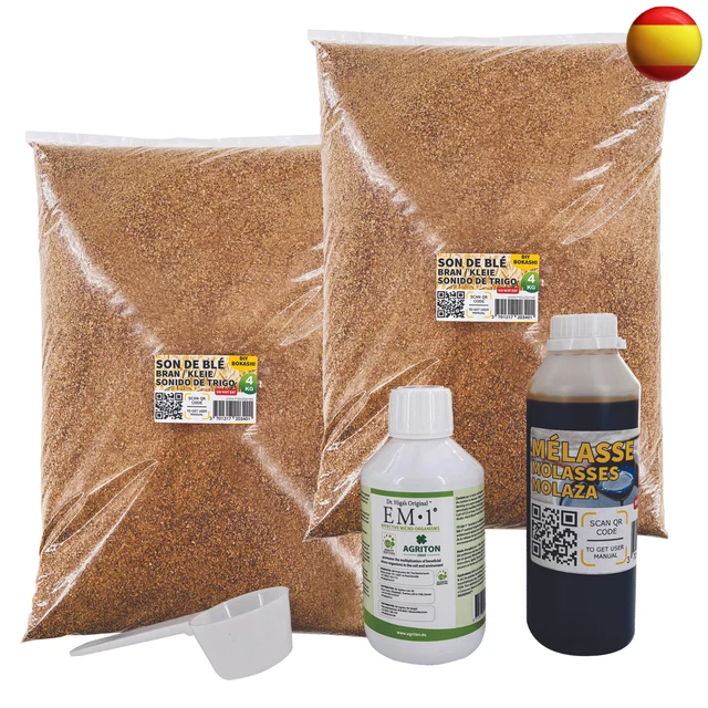 Kit DIY | Fabrica tu propio Activador / Iniciador / Compost Bokashi | Hasta 8 kg