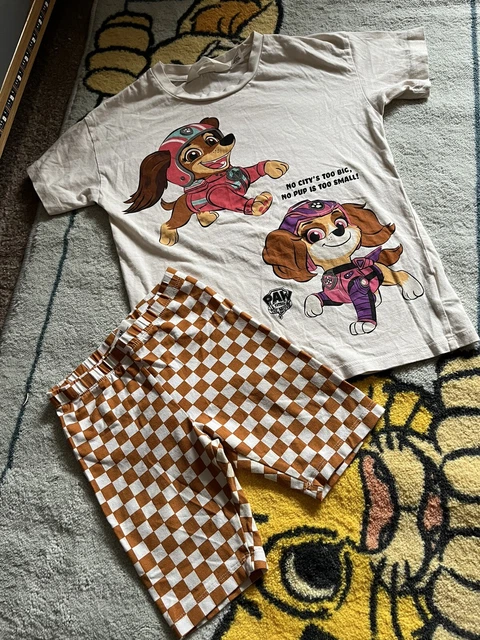 Girls h&m paw patrol short and top set size 5-6 years