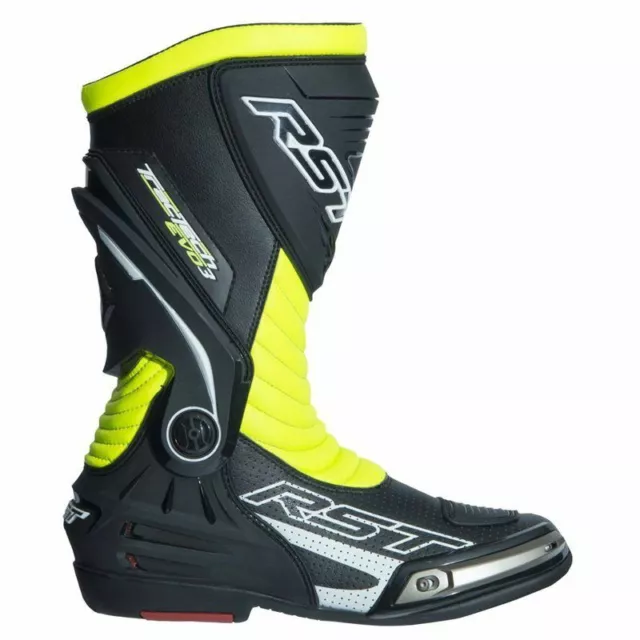 RST 2101 Tractech Evo III Sport Race CE Motorcycle Bike Mens Boots - Fluo/Yellow