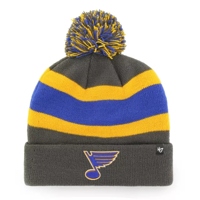 NHL Piezas Louis Blues Carbón 47 Gorro de Lana Breakaway Manguito Punto Sombrero