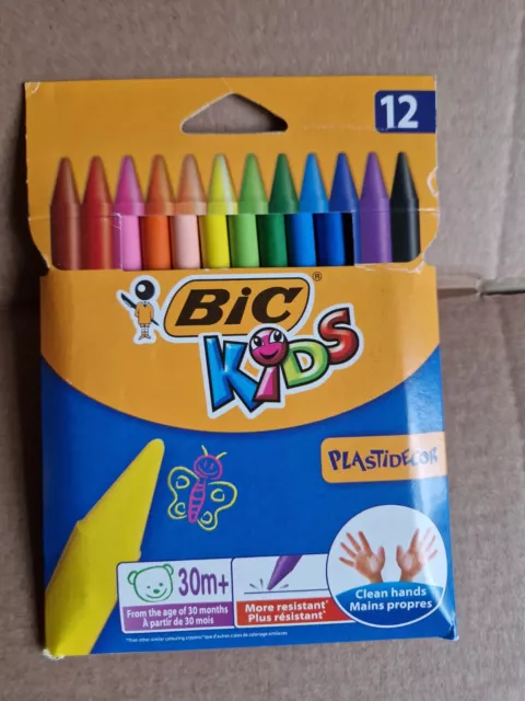 Bic  Kids  Plastidecor Colouring Crayons.pens X 12