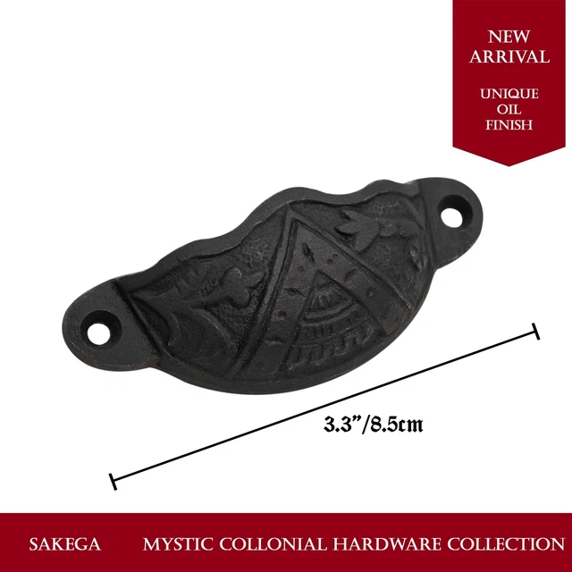 Cast Iron Drawer Pulls Pull Cabinet Handles Antique Rustic Vintage Door Handle 2
