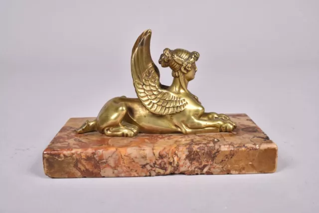 Sphinge en Bronze doré époque XIX Napoleon socle marbre - retour d'égypte Sphinx 2