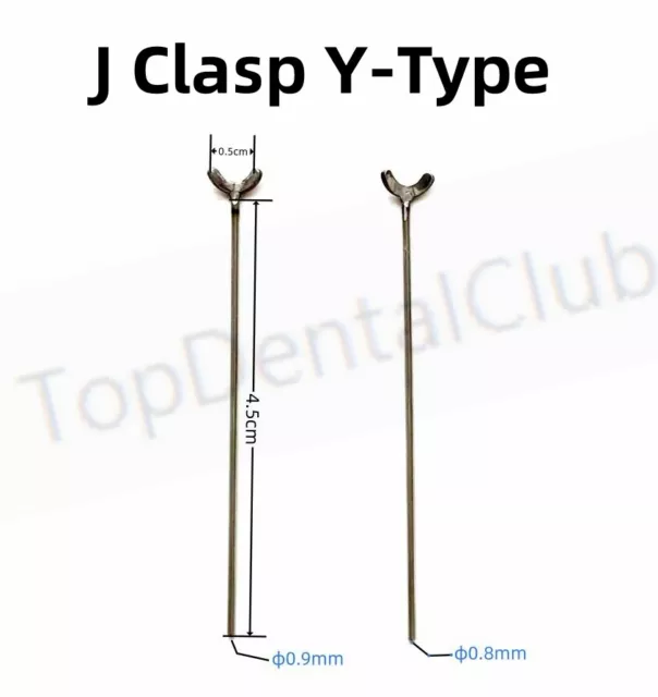 Dental Ball Retainer J Clasp Oblique Clasps Bars 0.8mm 0.9mm Y-Type Scheu Style