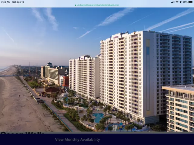 Daytona beach, Fl Wyndham Ocean Walk 1B Deluxe August 8/1-4 x3Nts End 7/16 8pmPT