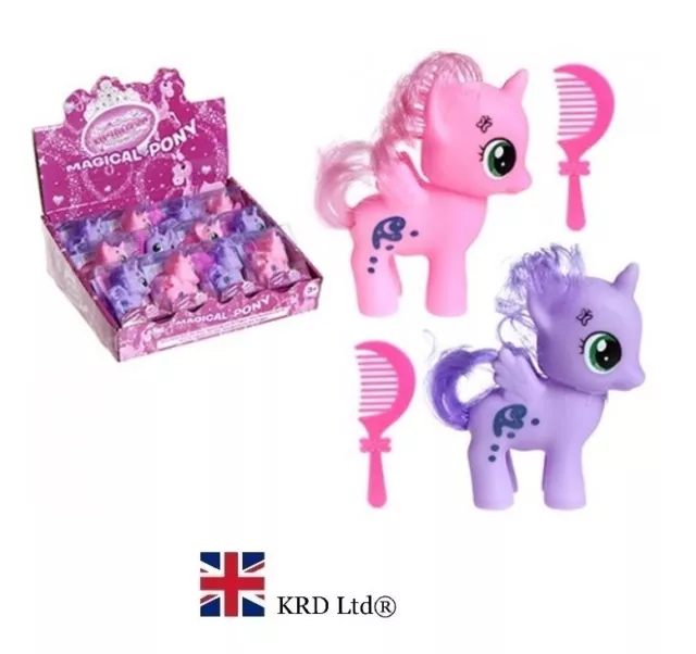 MAGICAL PONY & COMB SET Kids Girls Birthday Gift Party Bag Filler Favors Toy Box