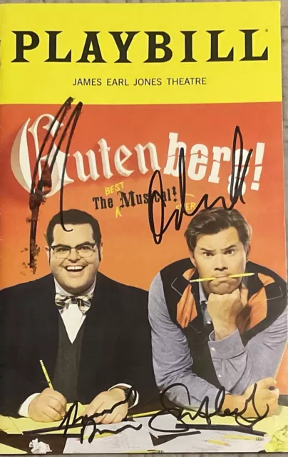 Gutenberg OPENING NIGHT Playbill Signed By Entire Cast (Leads & Understudies)