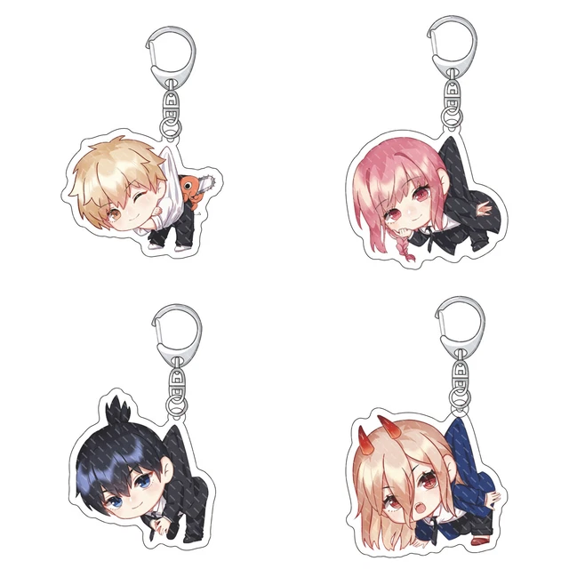 CHAINSAW MAN POWER Makima Denji Aki Reze Arcylic Keychain Key Ring Race