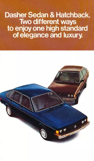 1978 VW Volkswagen Dasher Sedan and Wagon - Car Dealer Sales Brochure Folder