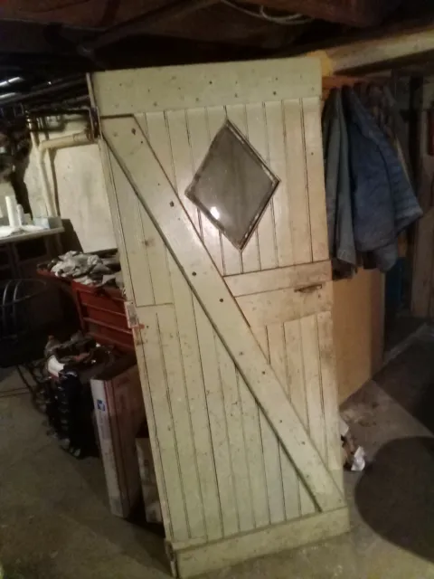 Vintage Barn Side Basement Wooden Door