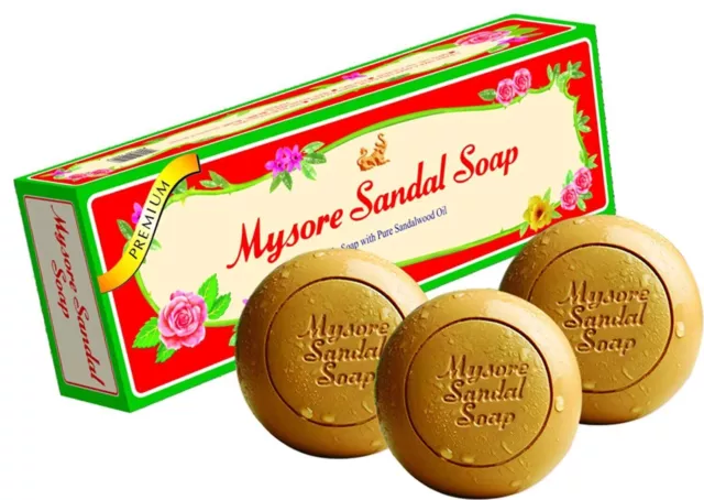 Mysore Sandale Bad Seifenriegel Sandelholz Aromaöl 150gm 3er-Pack