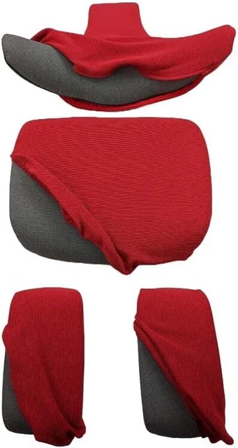 Set Fodere Elasticizzate Ergositting Per Sedie Varier - 3 Pezzi (Sedile + 2 Ginocchiere), Colore Corda - Foto 4