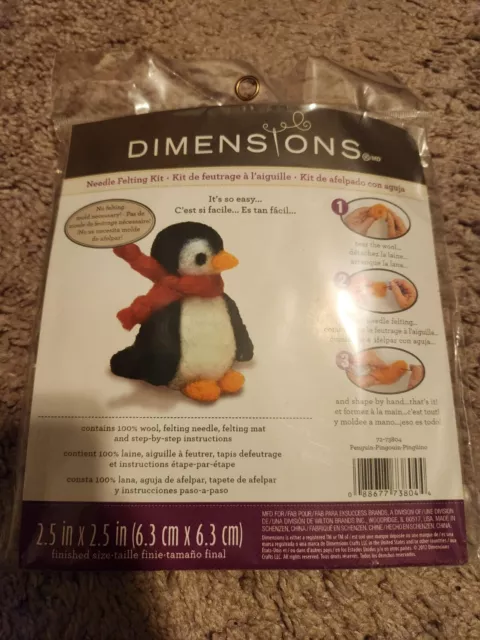 Penguin Needle Felting Kit - Dimensions 72-73804 Feltworks