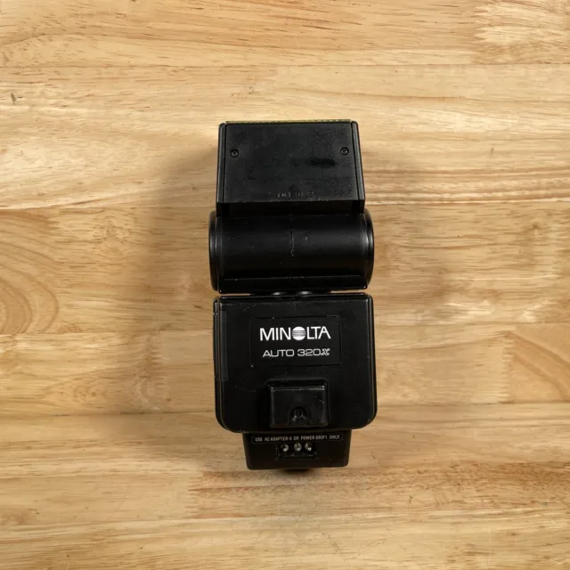 Konica Minolta Auto 320X Black Shoe Mount Electroflash for Film Camera For Parts