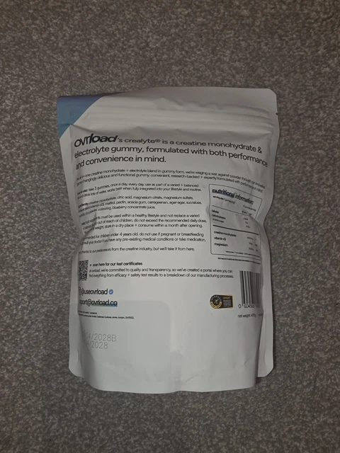 OVRLOAD CREALYTE GUMMIES Watermelon Creatine & Electrolyte Supplements ...