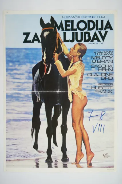 MELODY IN LOVE Original RARE exYU movie poster 1978 SASCHA HEHN, HUBERT FRANK