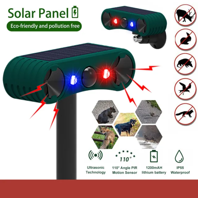 Solar Alarm Blitzlicht Infrarot Bewegungsmelder Garden Sound Strobe Lamp 129dB