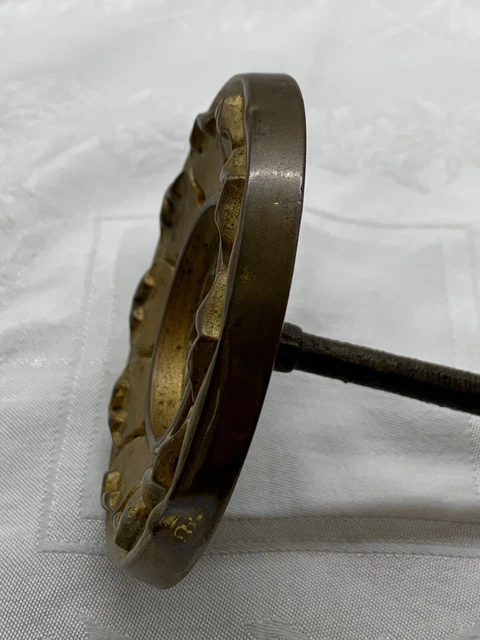 Brass Gilt Curtain Drape Tie Back Medallion Flower Empire Victorian with Screw 8