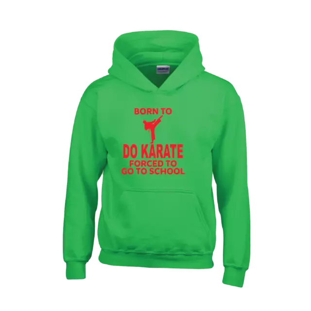 Born To Do Karate Kids Hoodie sports Years Boys Gift workout Inspired Present