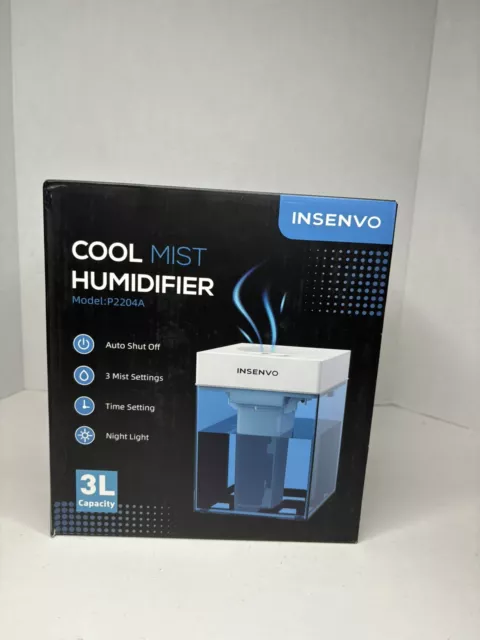 Insenvo Cool Mist Humidifier 3 Liter Brand New In Box