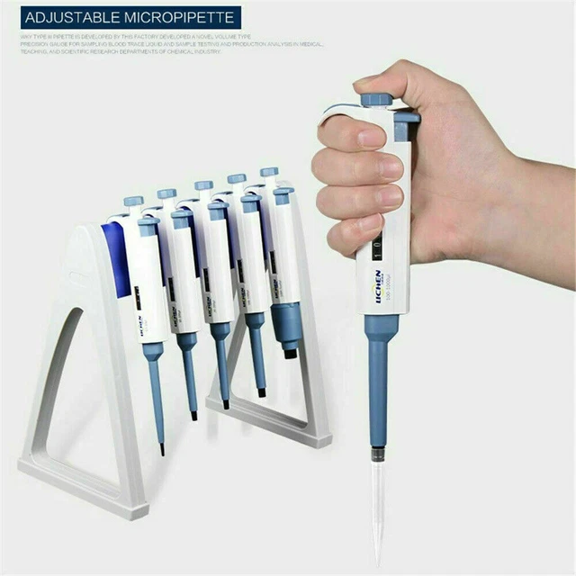 LAB SINGLE CHANNEL Manual Adjustable Micropipette Toppette Pipette ...
