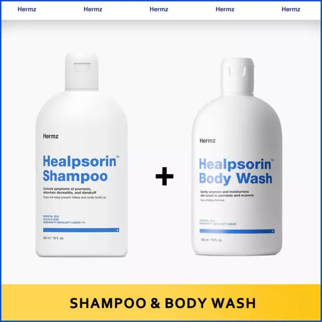 Dermz Hermz Healpsorin Shampoo+ Healpsorin Body Wash BUNDLE