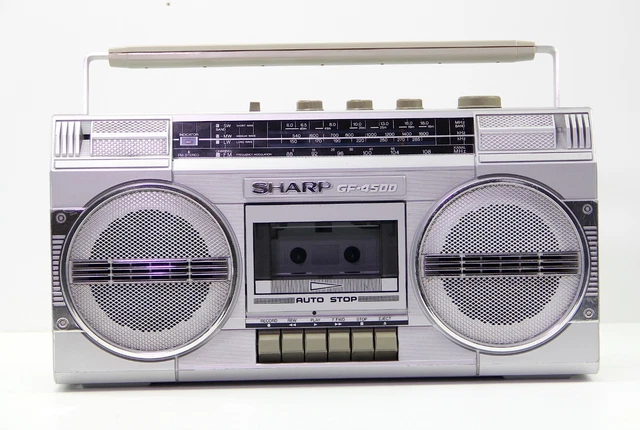 VINTAGE STEREO SHARP GF-4500 Registratore Boombox Cassette Recorder ...