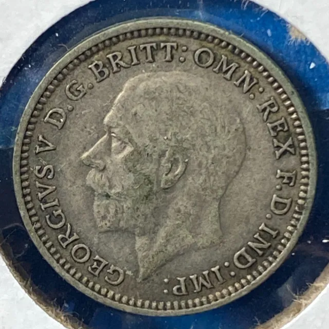 1932 Great Britain 3 Pence, George V, KM# 831, SILVER ASW: 0.0227oz (70069)