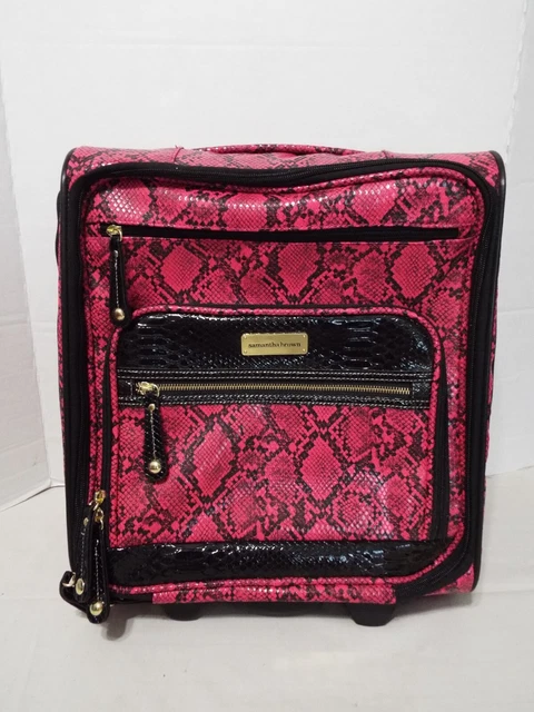 Samantha Brown Croco Embossed 16" Rolling Carry-It-All Bag