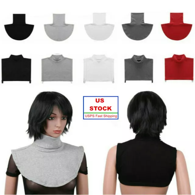 US Faux Turtleneck Neck Dickey False Mock Blouse Half Top Collar Neck Cover