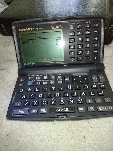 Vintage - Sharp YO-500 Black Electronic Organizer with 128kb Memory 2