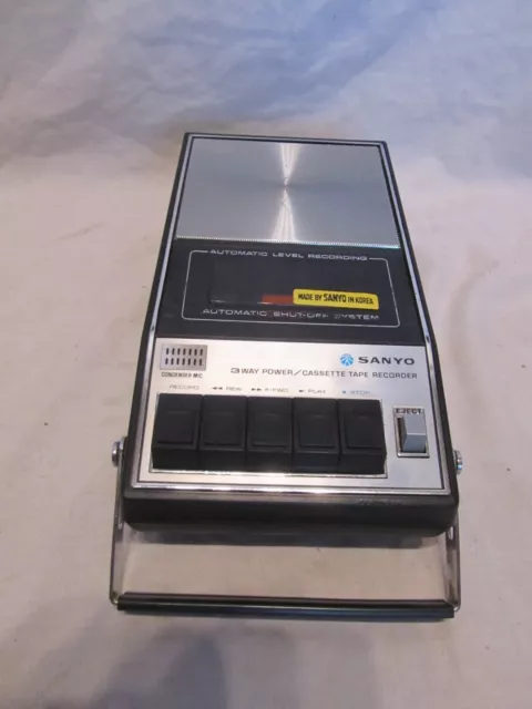 Vintage SANYO M2512G Cassette Tape Recorder 'Please Read'