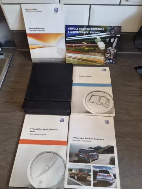 VW Golf Mk6 2009-2012 Owners Manual Audio Guide + Wallet