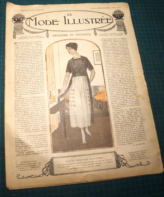 Ancienne Revue La Mode Illustrée N°7 De 1893 Avec Planche Patron - Plus De 130 Ans !