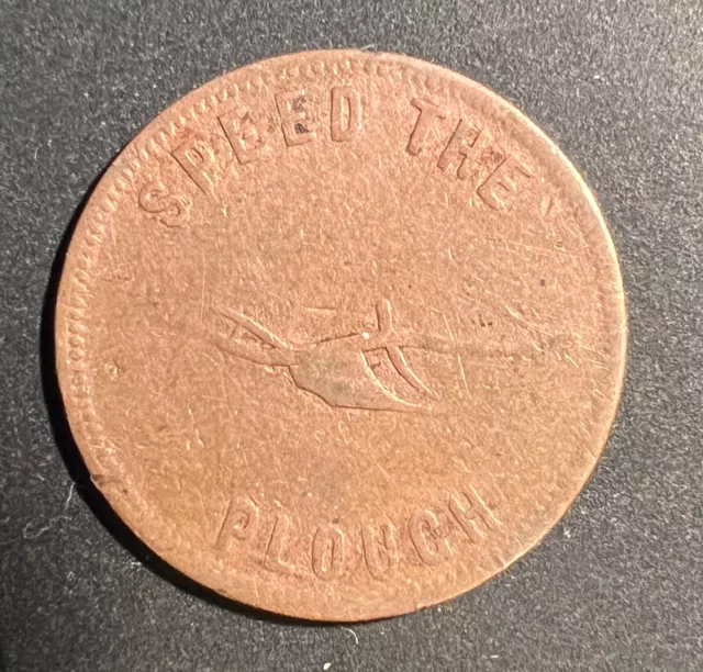 PEI 1 Cent Token - Speed the Plough - Success to the Fisheries