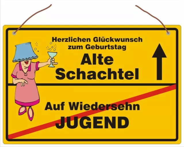 GEBURTSTAG ALTE Schachtel Ortsschild Geburtstagsschild Geschenkidee