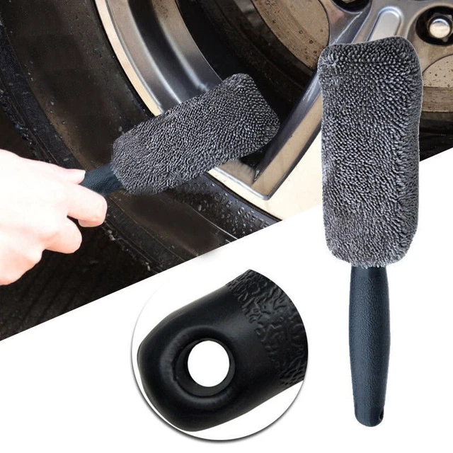 Maniglia in plastica per auto SUV microfibra ruota pneumatici spazzola cerchi detergente