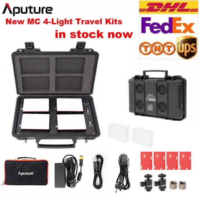 Aputure MC 4-Light Travel Kit LED RGB Fill Light 3200K-6500K with Charging Case