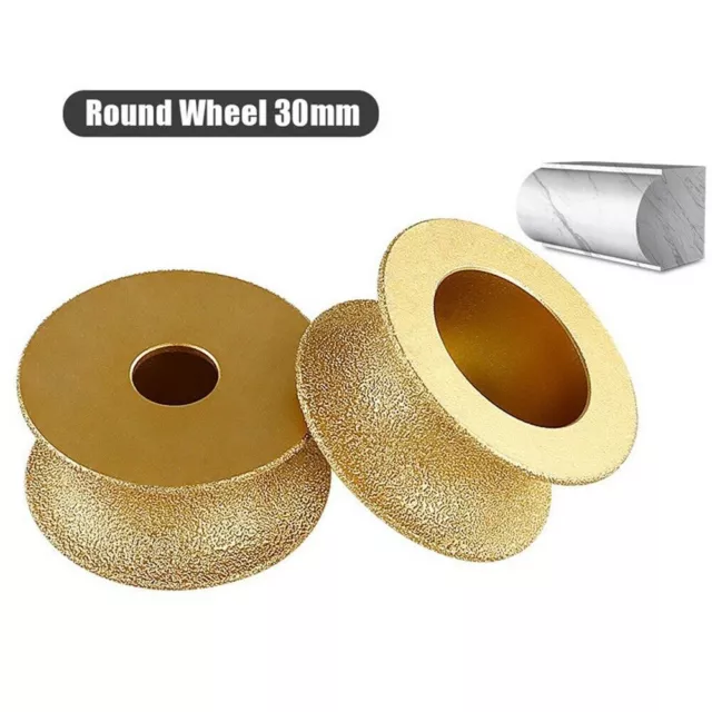 3/75mm Round Dry Vacuum Brazed-Diamond Grinding Wheel Demi Bullnose Edge New 2
